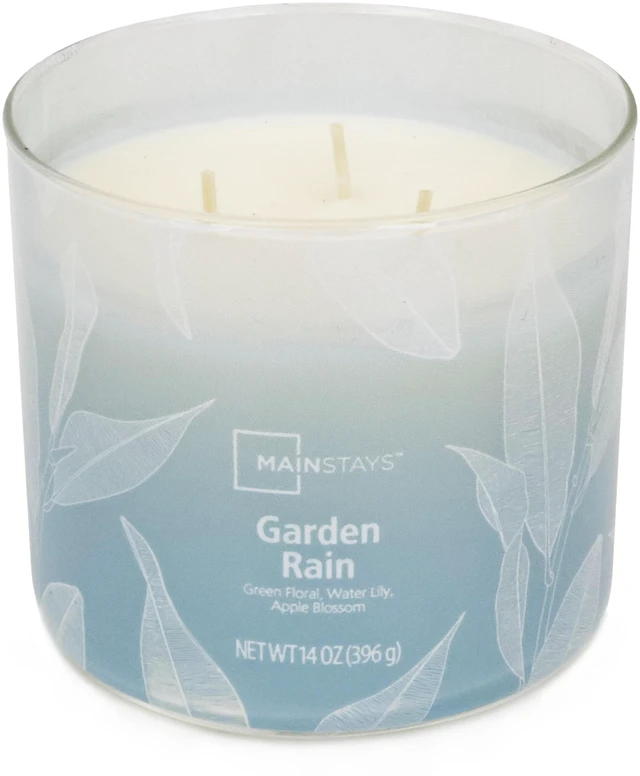 Alt view image 6 of 6 - Mainstays 3-Wick Ombre Wrap Garden Rain Candle, 14 Ounce