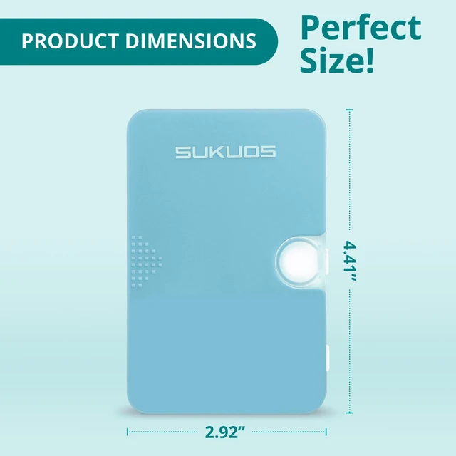 Alt view image 2 of 6 - Sukuos Slim Daily Pill Organizer 6-Compartment Easy Open 1-pack