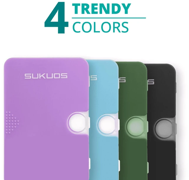 Alt view image 5 of 6 - Sukuos Slim Daily Pill Organizer 6-Compartment Easy Open 1-pack
