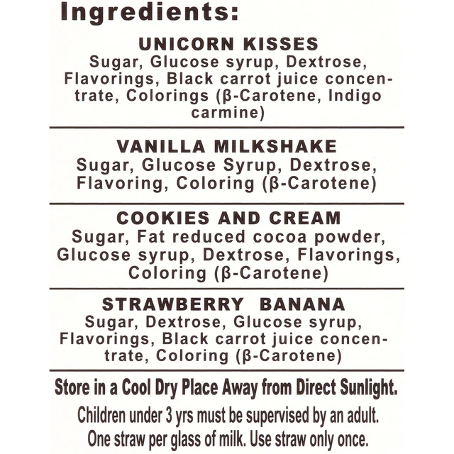 Alt view image 6 of 6 - Milk Magic Variety Milk Flavoring Straws 24 Count