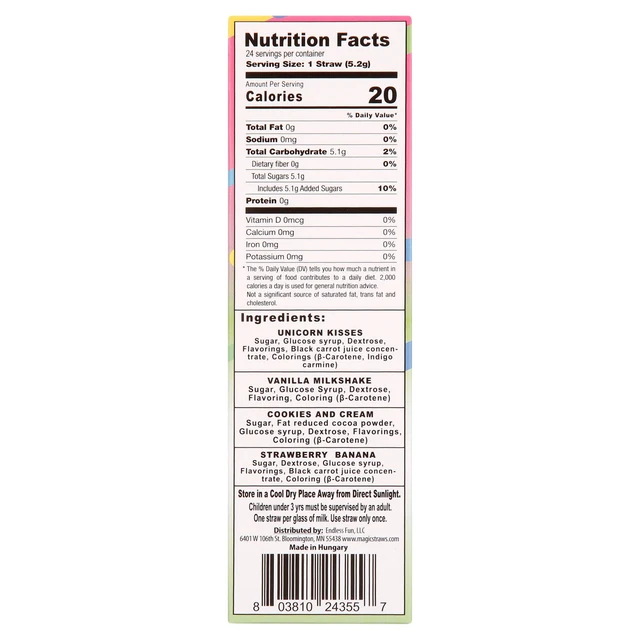 Alt view image 2 of 6 - Milk Magic Variety Milk Flavoring Straws 24 Count