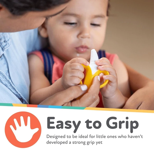 Alt view image 2 of 5 - Nuby NanaNubs Banana Massaging Toothbrush for Baby