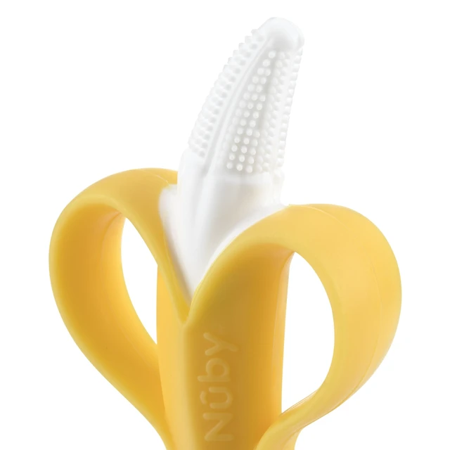 Alt view image 3 of 5 - Nuby NanaNubs Banana Massaging Toothbrush for Baby