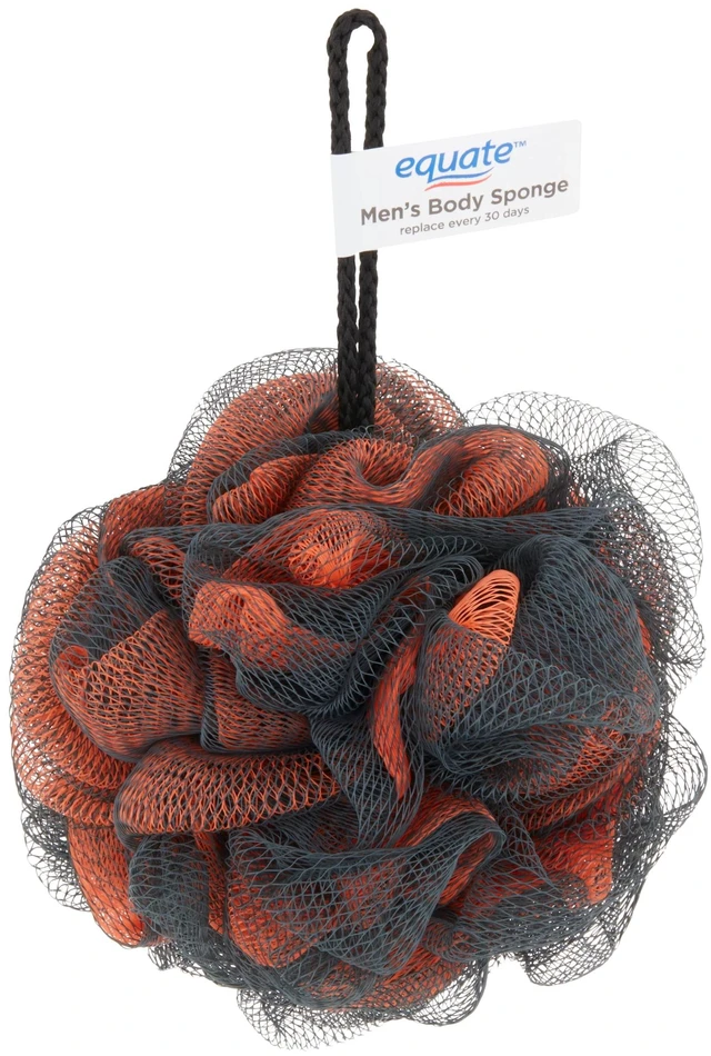 Alt view image 2 of 6 - (5 pack) Equate Men's Body Sponge, Color May Vary