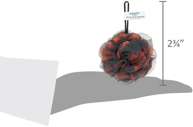 Alt view image 3 of 6 - (5 pack) Equate Men's Body Sponge, Color May Vary