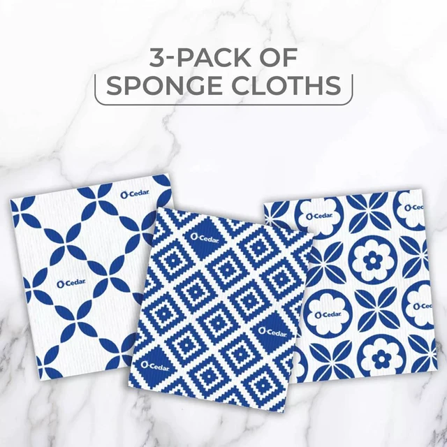 Alt view image 7 of 7 - O-Cedar Super Absorbent Sponge Cloth - 3ct