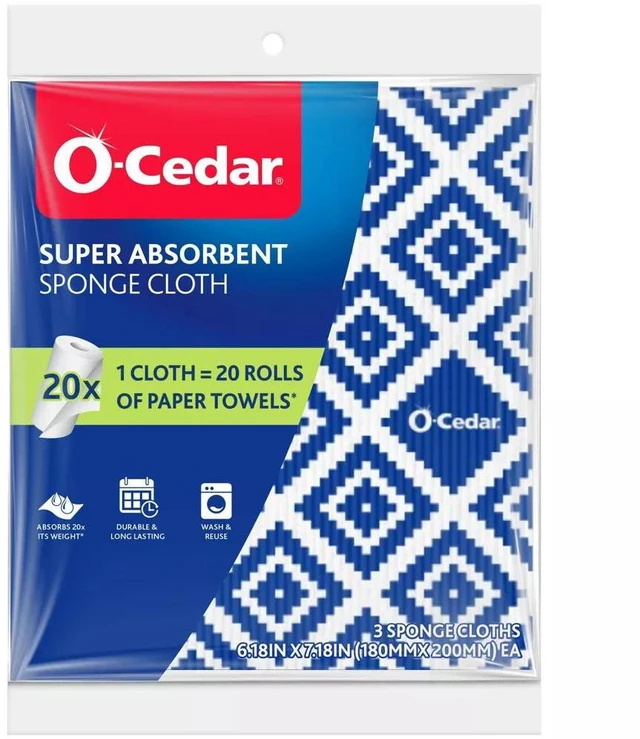 Main image of O-Cedar Super Absorbent Sponge Cloth - 3ct