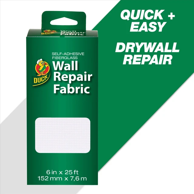 Main image of Duck Brand White Wall Repair Fabric Patch, 6 in. x 25 ft.