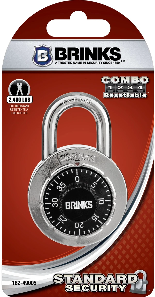 Alt view image 4 of 7 - Brinks 50mm Steel Dial Combination Padlock with 1in Shackle