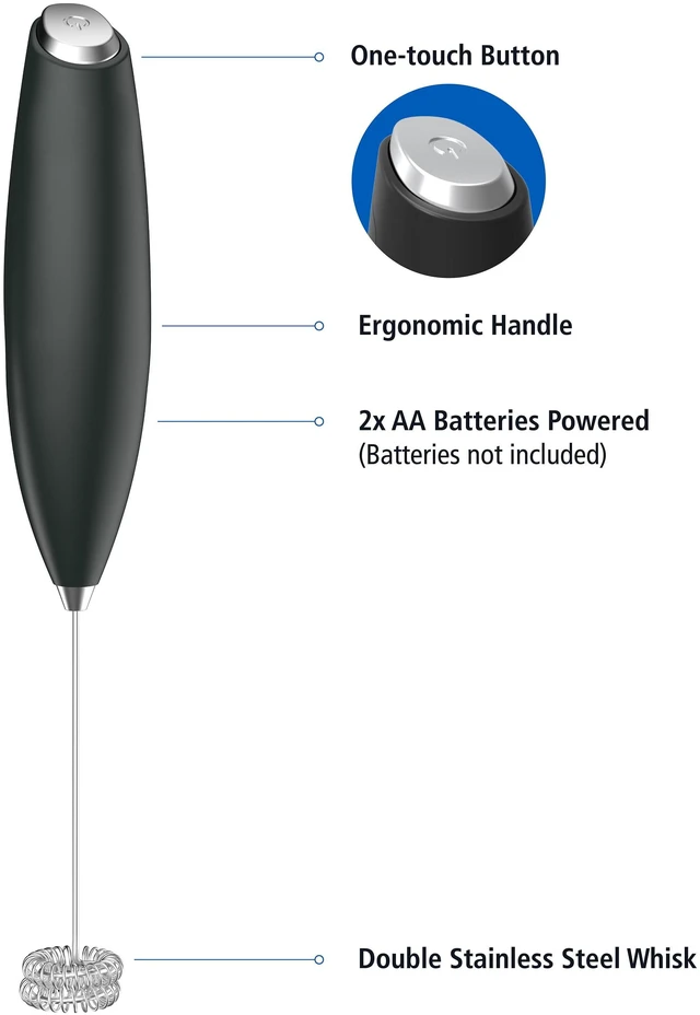 Alt view image 4 of 5 - Mainstays Milk Frother, Battery-Powered Handheld Milk Frother Wand