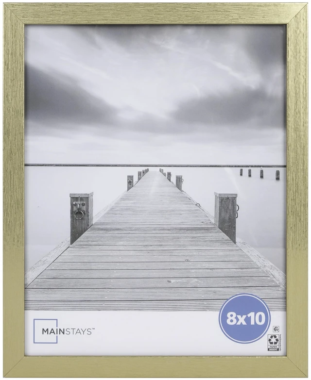 Main image of Mainstays 8 x 10 Linear Tabletop Picture Frame, Gold
