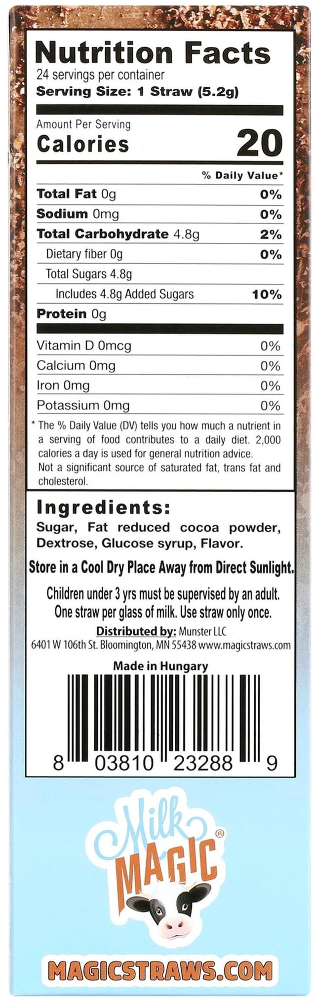 Alt view image 4 of 6 - Milk Magic Chocolate Milk Flavoring Straws 24 Count