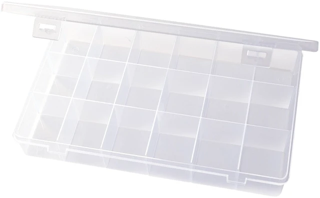 Alt view image 5 of 5 - The Beadery 18-Compartment Clear Plastic Organizer Box for Beads, Crafts and Jewelry Storage