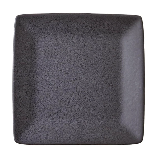 Main image of Better Homes & Gardens Anderson Dark Gray Square-Shaped Stoneware Salad Plate