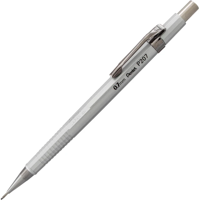 Alt view image 3 of 6 - Pentel Sharp Metallic Mechanical Pencil, .7mm point with Lead and Erasers