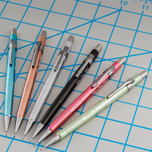 Alt view image 6 of 6 - Pentel Sharp Metallic Mechanical Pencil, .7mm point with Lead and Erasers
