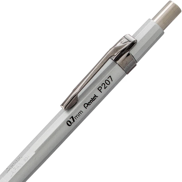 Alt view image 4 of 6 - Pentel Sharp Metallic Mechanical Pencil, .7mm point with Lead and Erasers