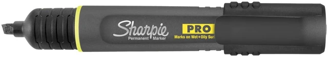Alt view image 2 of 6 - Sharpie PRO Permanent Markers, Chisel Tip, Black, 2 Count