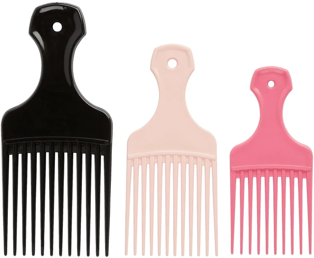 Alt view image 5 of 5 - (2 pack) Conair Lift & Define Detangling Hair Pick Combs, 3-Pack with Small, Medium, Large