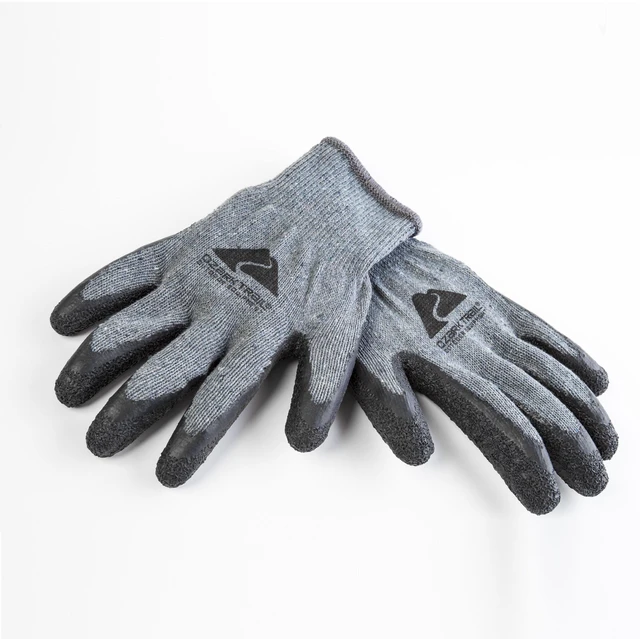 Alt view image 6 of 6 - (2 pack) Ozark Trail Outdoor Rubber-Coated Fishing Gloves, Black/Gray - Grip & Utility Use
