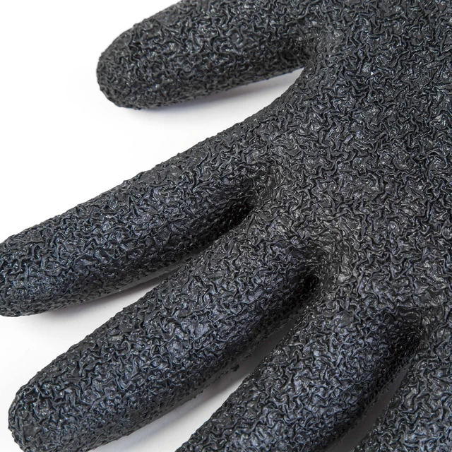 Alt view image 4 of 6 - (2 pack) Ozark Trail Outdoor Rubber-Coated Fishing Gloves, Black/Gray - Grip & Utility Use
