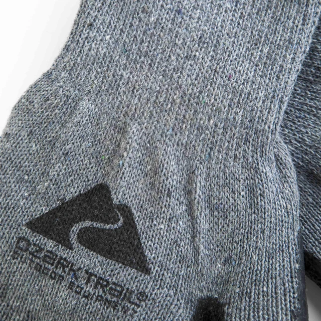 Alt view image 2 of 6 - (2 pack) Ozark Trail Outdoor Rubber-Coated Fishing Gloves, Black/Gray - Grip & Utility Use