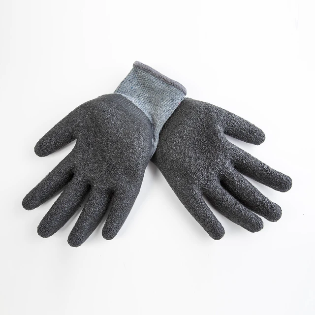 Alt view image 3 of 6 - (2 pack) Ozark Trail Outdoor Rubber-Coated Fishing Gloves, Black/Gray - Grip & Utility Use
