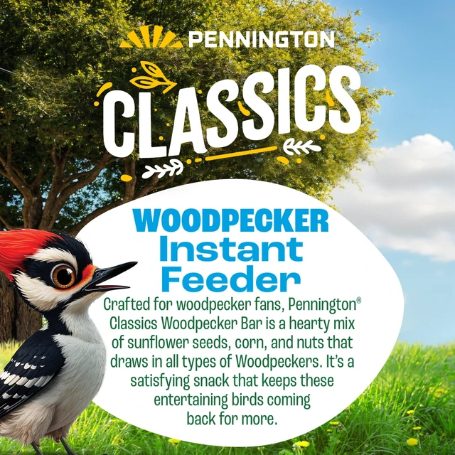 Alt view image 5 of 6 - Pennington Woodpecker Bar Wild Dry Bird Feed and Bird Seed Cake, 11 oz., 1 Pack