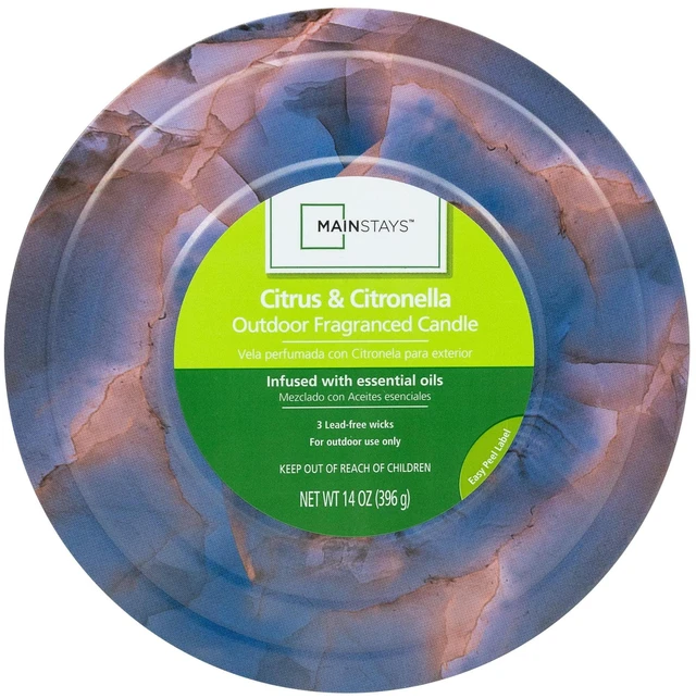 Alt view image 2 of 6 - Mainstays 14 oz Citrus & Citronella Outdoor Fragranced Candle