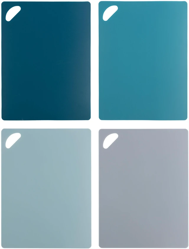 Main image of Mainstays Eco-Friendly Non-Slip Cutting Mats, 4 Pack, 14.1 x 10.8 Inches, Made from 50% Recycled PP, Multicolor