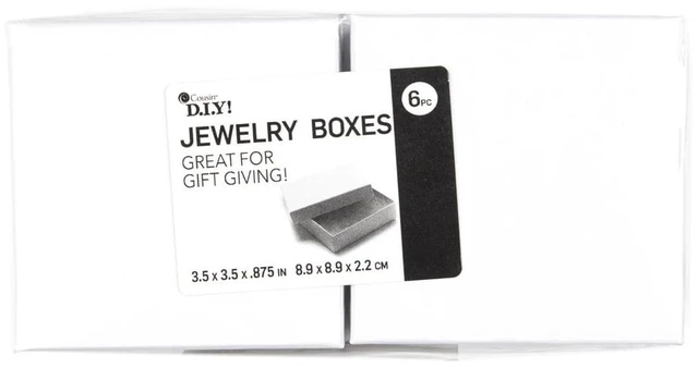 Alt view image 5 of 7 - Cousin DIY White Square Paper Gift Boxes, 3.5" x 3.5", 6 Piece, Unisex, Adult