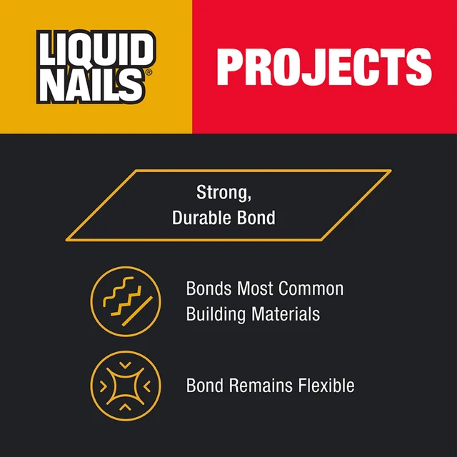 Alt view image 5 of 7 - (2 pack) Liquid Nails 10 oz Interior Projects Latex Construction Adhesive Tan
