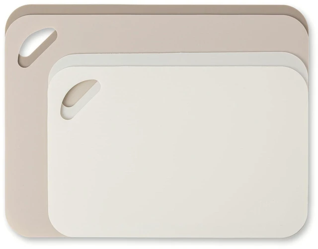 Alt view image 4 of 5 - Thyme & Table 4-Piece Poly Cutting Mats SM 7.5"x11.4", MD 9.8"x13.4" - Cream