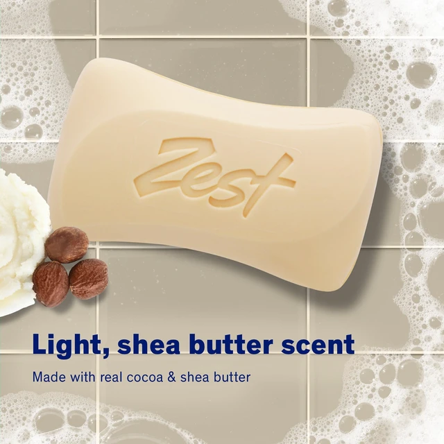 Alt view image 5 of 6 - Zest Cocoa Butter & Shea Bar Soap, for All Skin Types, 4 oz, 8 Bars