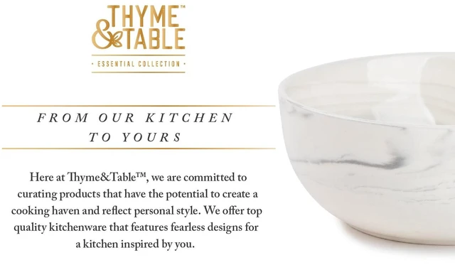 Alt view image 2 of 6 - Thyme & Table Grey Marble Ceramic Bowl