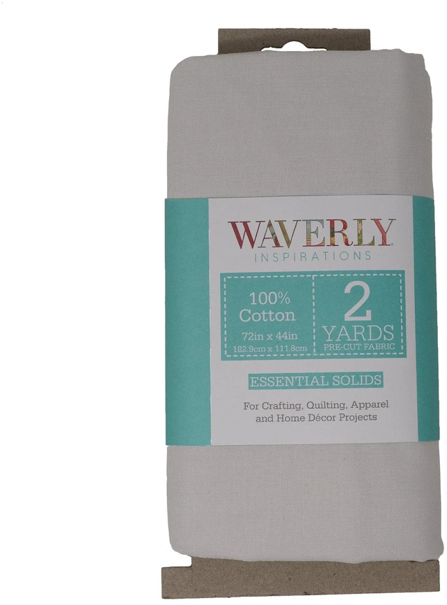 Main image of Waverly Inspirations 2 Yard Cut 100% Cotton Solids Fabric, Pearl, 44" Wide for Quilting & Sewing
