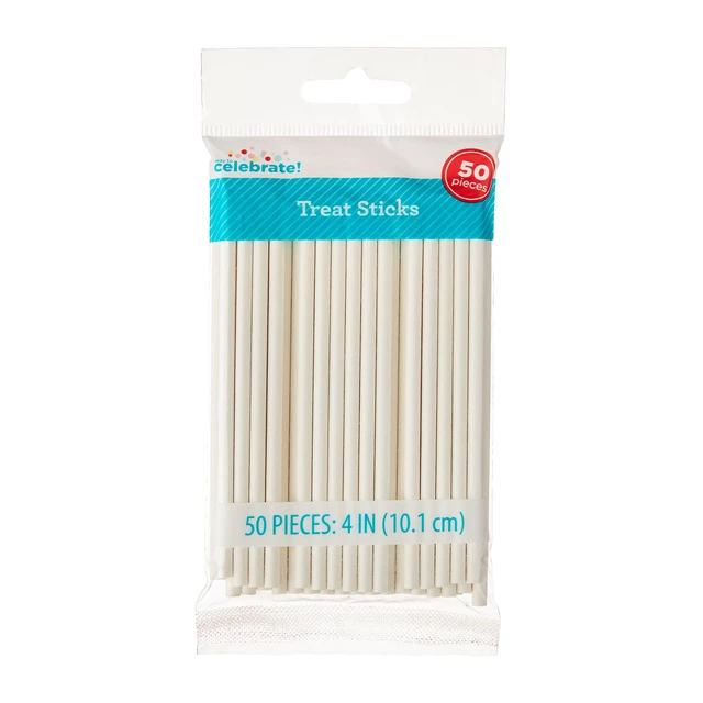 Alt view image 4 of 6 - (2 pack) 50 Count, 4 IN, White, Paper Treat Sticks, by Way To Celebrate