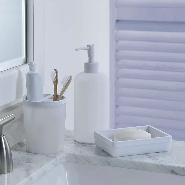 Alt view image 4 of 7 - Mainstays Frosted White Plastic Toothbrush Holder