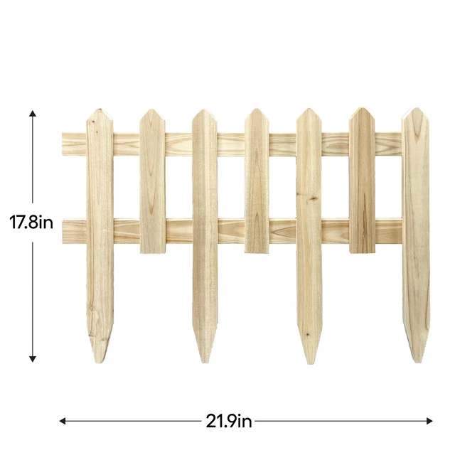 Alt view image 5 of 7 - Expert Gardener Wood Picket Garden Border Edging, 17 in H x 23.6 in W