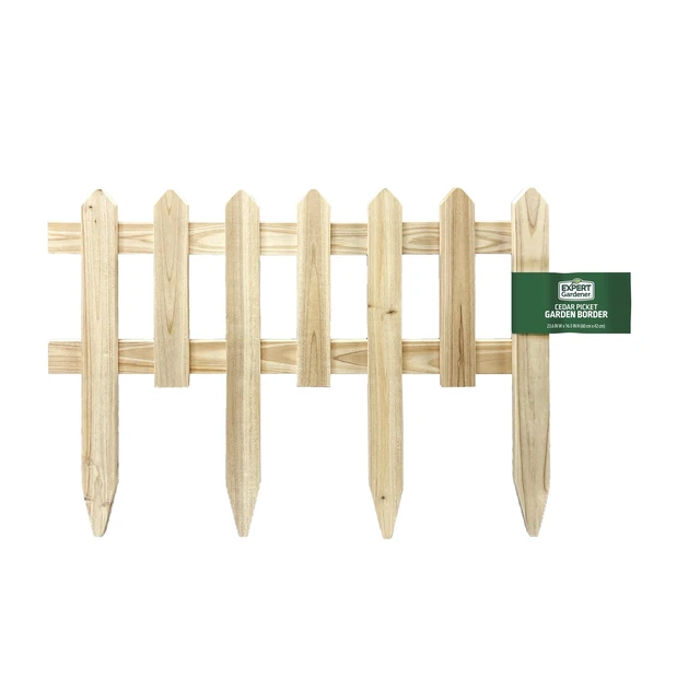 Alt view image 6 of 7 - Expert Gardener Wood Picket Garden Border Edging, 17 in H x 23.6 in W