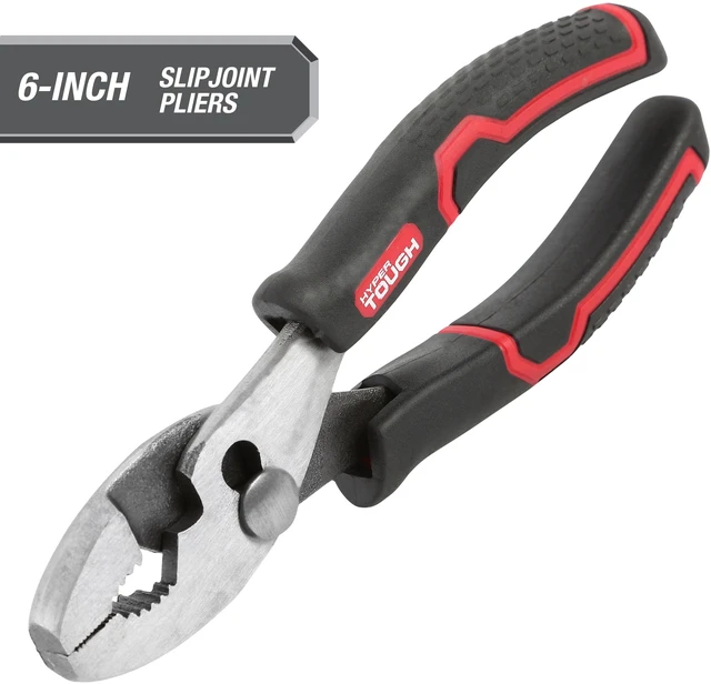 Main image of Hyper Tough 6-Inch Slip Joint Pliers with Soft-Grip Handles