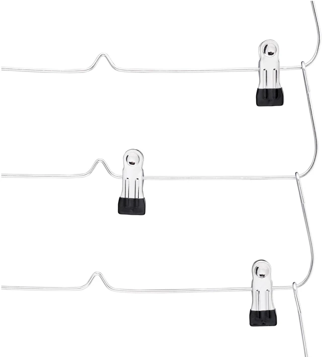 Alt view image 2 of 6 - Mainstays 6-Tier Space-Saving Chrome Metal Pant & Skirt Hanger