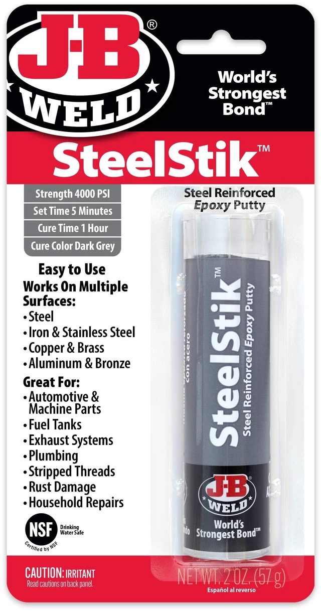 Main image of J-B Weld SteelStik Epoxy Putty 2 oz Gray