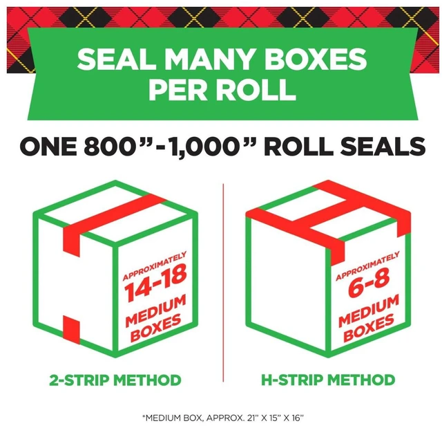 Alt view image 2 of 6 - (2 pack) Scotch Tough Grip Moving Packaging Tape, Clear, 1.88 in x 925 in, 1 Roll