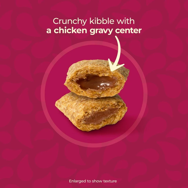 Alt view image 2 of 6 - Meow Mix Gravy Bursts, Savory Chicken Flavor Mix, Gravy Filled Dry Cat Food, 3 lb. Bag