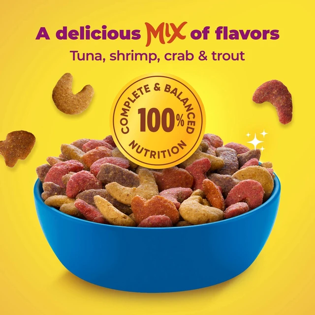 Alt view image 5 of 6 - Meow Mix Seafood Medley Dry Cat Food, 3.15 lb. Bag