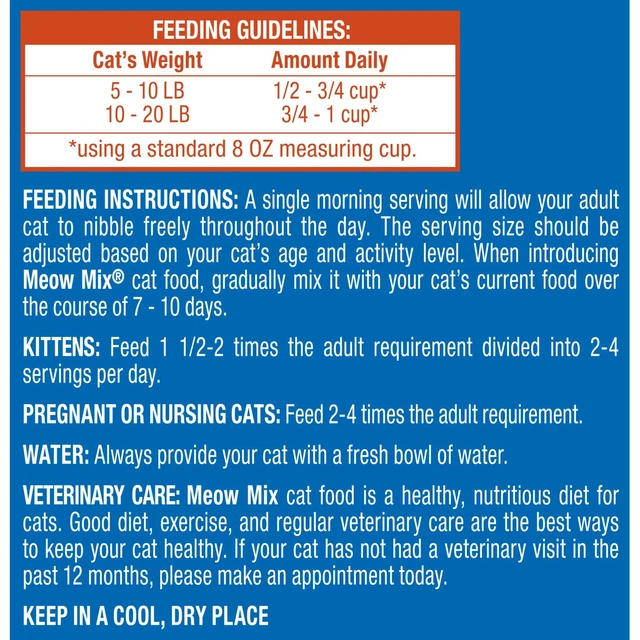 Alt view image 6 of 6 - Meow Mix Seafood Medley Dry Cat Food, 3.15 lb. Bag