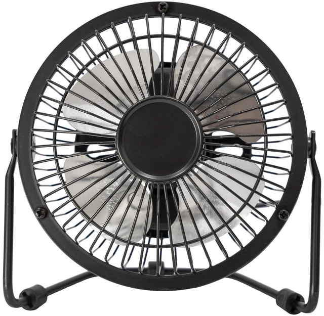 Main image of Mainstays 4 in Metal USB-Powered Tiltable Personal Desk Fan, Black
