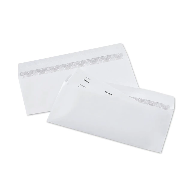 Alt view image 2 of 5 - Pen + Gear #10 Gummed Envelopes ,White, Security Tinted, Count per Pack 50 , Size - 4.125"x9.5"