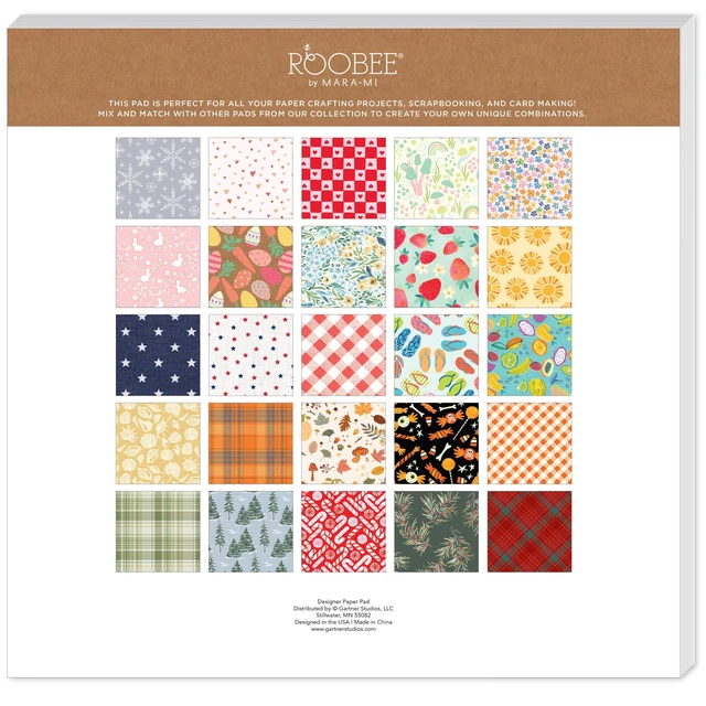 Alt view image 6 of 7 - Roobee by Mara Mi Multicolor All Seasons Paper Pad 12" x 12" - 24 lb/110 GSM, 50 Sheets